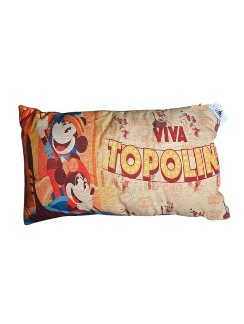 Disney Parks Epcot Italy World Showcase Topolino Mickey Minnie Throw Pillow NEW